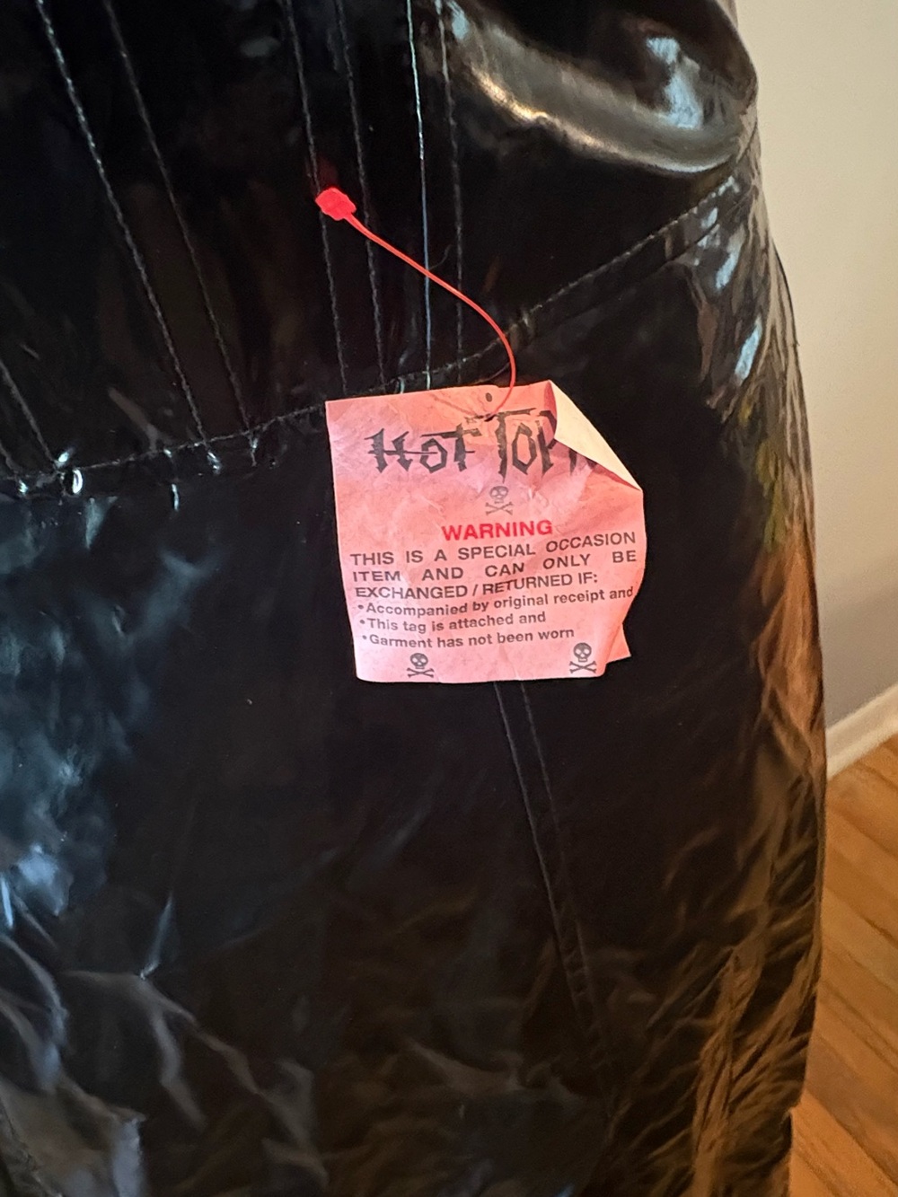 RARE NWT 90s Y2K Lip Service Full Length Black PVC Faux Leather Sleeveless Dress - Picture 5 of 14